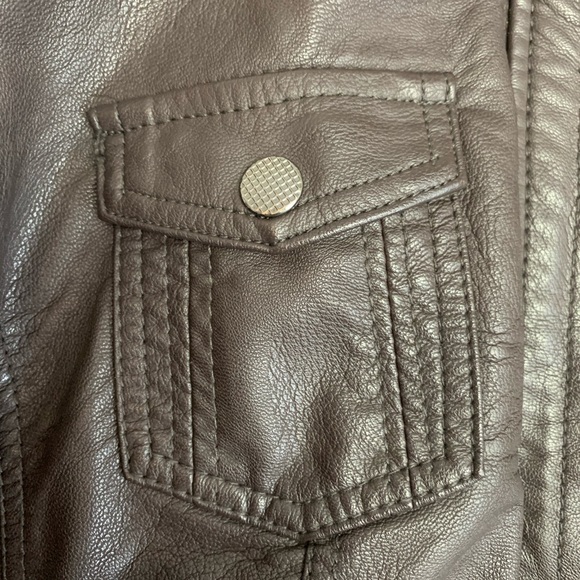 Brown Faux leather jacket XL Ci Sono by Cavalini - Picture 13 of 14